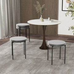 Set 4 taburete Adri 41,5 x 41,5 x 46 cm | gri č.1
