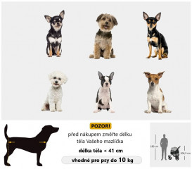 Carucior cu trei roti pentru animale de companie | gri+negru č.3