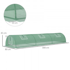Sera de gradina 300 x 80 x 45 cm | verde č.2