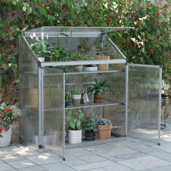 Sera din policarbonat si aluminiu cu baza | 131 x 58 x 139,5 cm č.1