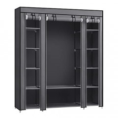 Dulap organizator din material textil 150 x 45 x 175 cm | gri č.2