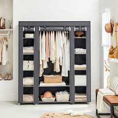 Dulap organizator din material textil 150 x 45 x 175 cm | gri č.1