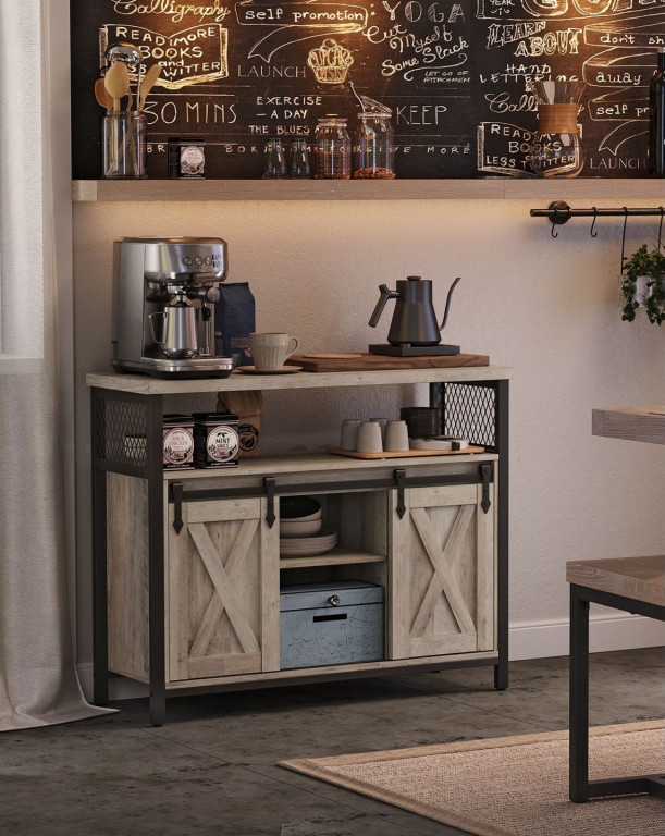 Comoda 33 x 100 x 80 cm | gri-negru