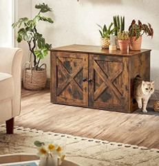 Dulap litiera pentru pisici | maro rustic