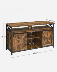 Suport TV rustic 40 x 147 x 76 cm | negru-maro č.3