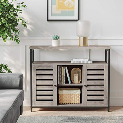Comoda rustica 100 x 35 x 80 cm | gri-negru