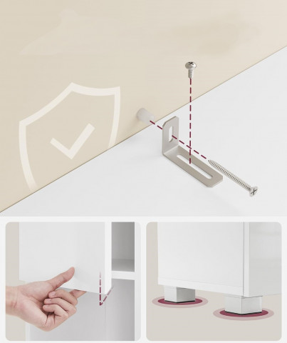 Dulap de baie înalt 30 x 30 x 170 cm | alb č.4