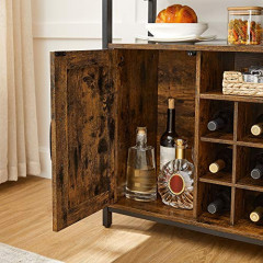 Comoda cu spatiu pentru sticle de vin 100 x 35 x 81,4 cm | maro rustic č.3