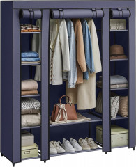 Dulap organizator din material textil 150 x 45 x 175 cm | navy č.2