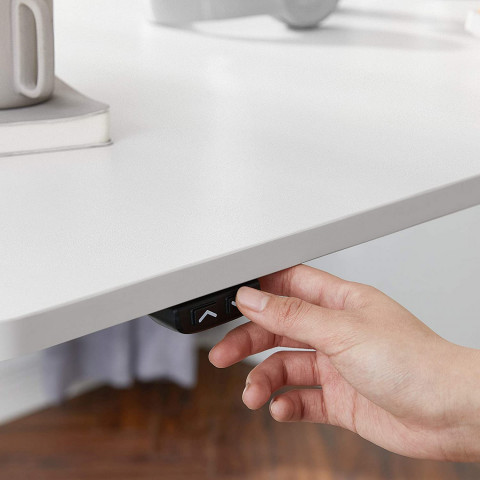 Blat pentru birou reglabil 140 x 70 x 1,8 cm | alb č.6