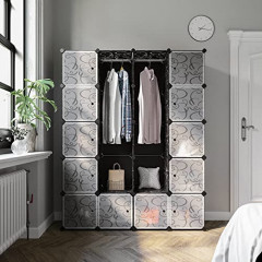 Dulap variabil pentru haine | 143 x 178 x 36 cm, negru č.1