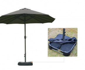 Umbrelă dublă de grădină cu suport 460 x 270 x 240 cm | gri č.3