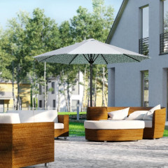 Umbrelă de grădină 2,92 x 2,92 x 2,50 m | alb cu motive č.1