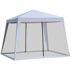 Pavilion de petrecere pentru grădină 3 x 3 m cu pereți laterali (plase de țânțari) | gri č.2