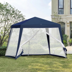 Pavilion de petrecere pentru grădină 3 x 3 m cu pereți laterali (plase de țânțari) | albastru č.1