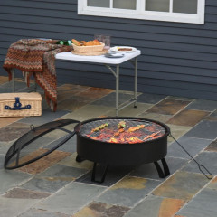 Vatră de foc portabilă 2 în 1 Ø76 x 49,5 cm | negru č.1