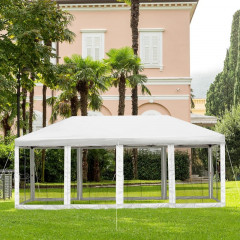 Foișor de grădină pliabil cu plasă antițânțari 5,9 x 2,95 x 2,5 m | crem č.1