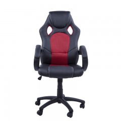 Scaun de birou Racing design negru-roșu 2 č.2