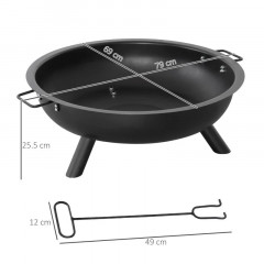 Vatră de foc portabilă 2în1 | Ø63 cm č.3
