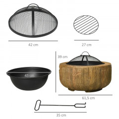 Vatră de foc portabilă 2în1 | Ø61,5 x 39 cm č.2