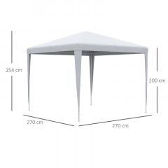 Foișor de grădină 2,7 x 2,7 m | alb č.2