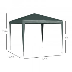 Foișor de grădină 2,7 x 2,7 m | verde închis č.2