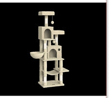 Ansamblu de zgâriat pentru pisici 60 x 50 x 199 cm | bej
