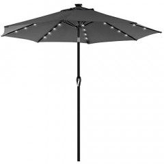 Umbrelă de grădină cu iluminare LED și manivelă Ø300 cm | gri č.3