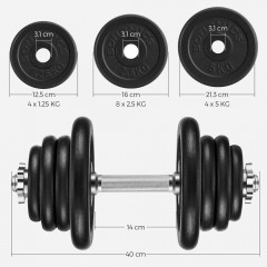 Set de gantere din fontă | 50 kg č.2