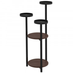 Suport de flori pe 5 niveluri 28 x 28 x 87 cm | negru č.3
