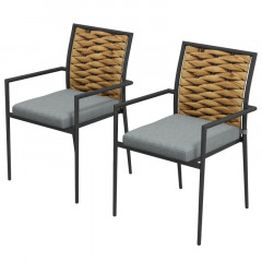 Set de 2 scaune de grădină 57 x 58 x 87 cm | gri č.3