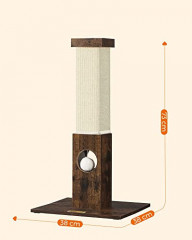 Ansamblu de joacă cu bilă de pluș | 73 cm, maro rustic č.3