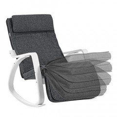 Balansoar relaxant din lemn de mesteacăn | gri închis č.3
