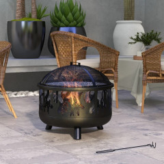 Vatră de foc portabilă 2 în 1 | Ø61,5 x 52 cm, negru č.1