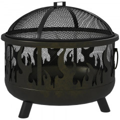 Vatră de foc portabilă 2 în 1 | Ø61,5 x 52 cm, negru č.3