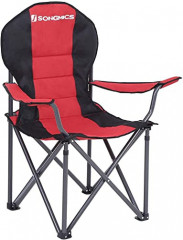Scaun de camping | 90 x 55 x 102 cm, negru + roșu č.1