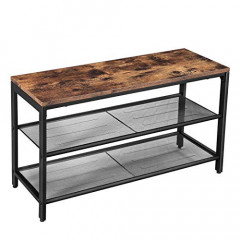 Bancă pentru pantofi | 80 cm, maro rustic + negru č.2