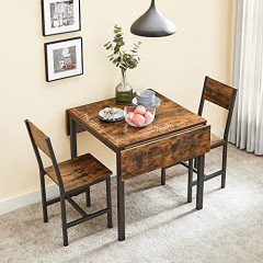 Masa extensibilă de dining pentru 2-4 persoane | maro + negru č.1
