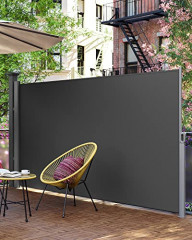 Marchiză laterală Songmics pentru umbrirea terasei | 180 x 400 cm, gri închis č.1