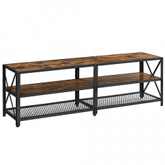 Comodă TV rustică | 160 x 39,2 x 50 cm, maro cu negru č.1