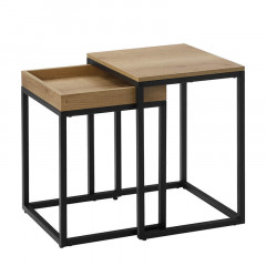 Set de 2 mese de cafea Ela | maro și negru č.2