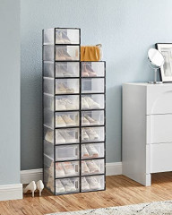 Organizator din plastic versatil | 33,3 x 23 x 14 cm, transparent + negru č.1
