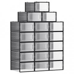 Organizator din plastic versatil | 33,3 x 23 x 14 cm, transparent + negru č.2