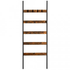 Raft rustic cu 5 polițe tip scară | maro, negru č.2
