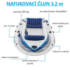 Barcă gonflabilă cu două bănci | 3,22 m č.2
