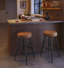 Set de 2 scaune de bar | maro č.1