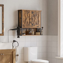 Dulap suspendat pentru baie 60 x 16 x 60 cm | maro rustic č.1