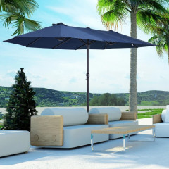 Umbrelă de grădină dublă 460 x 270 x 240 cm | albastră č.1