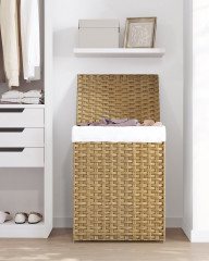 Coș de rufe din ratan țesut cu capac 90 l | natur č.1