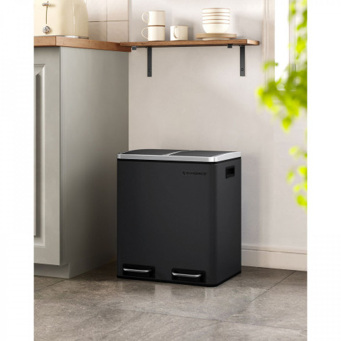 Coș de gunoi de bucătărie 2 x 15 l | negru č.5